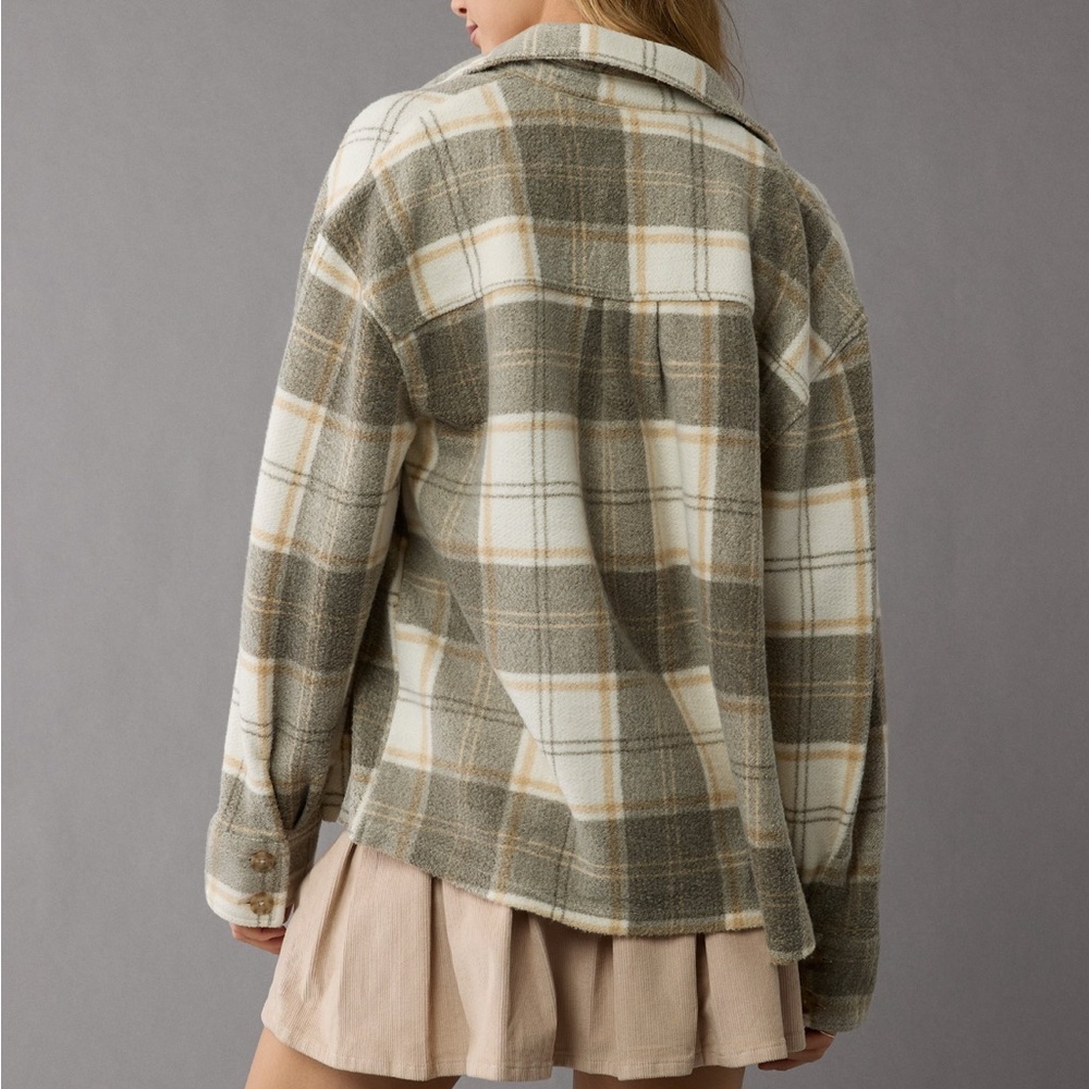 NWT American eagle plaid shacket